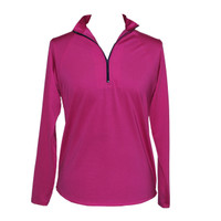 Women's Long Sleeve Golf Top in Orchid Pink