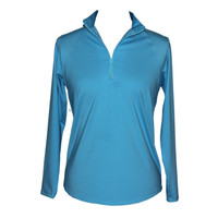 Women's Long Sleeve Golf Top in Sky Blue