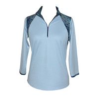 Light Blue Golf Top with Scale Insert