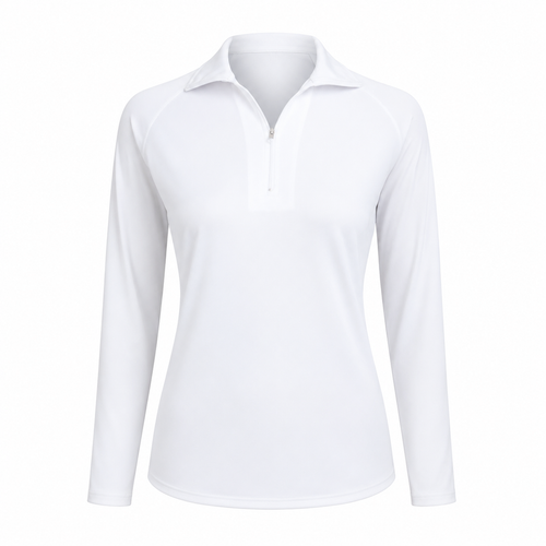 Women's Long Sleeve Golf Top in White