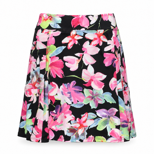 Golf Skort in Neon Frangipani Print