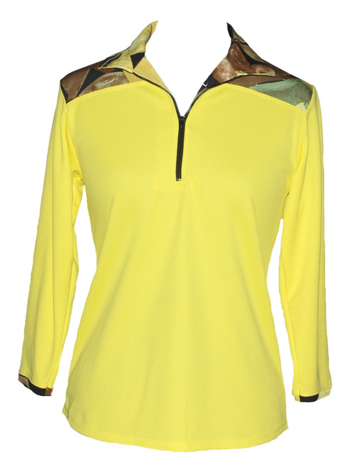 Yellow Golf Top in 3/4 Long Sleeve