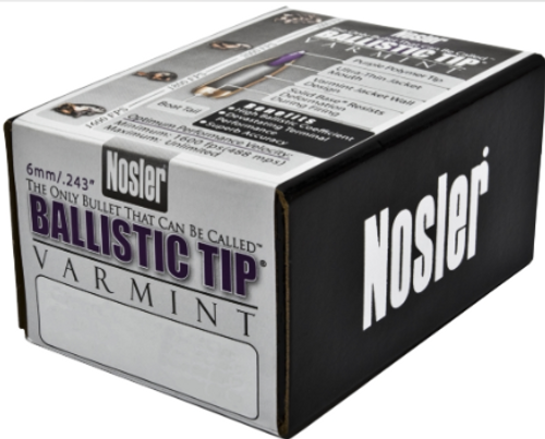 Nosler Bullets 6mm Cal/.243 Dia. 55gr Spitzer Ballistic Tip - 250ct