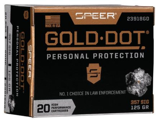 Speer Gold Dot Handgun Ammunition .357 Sig 125 gr HP