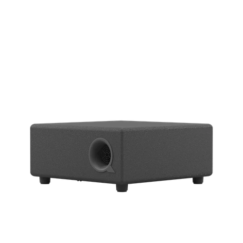 Quest Engineering MX6SB subwoofer, black, rear with Euroblock connector