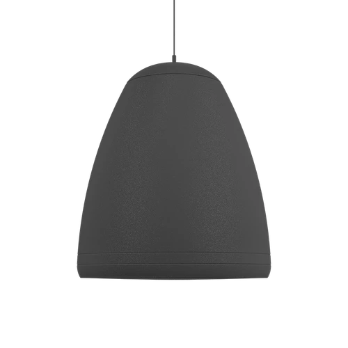 Quest Engineering MX pendant speaker, black, angled view (MX6P render)