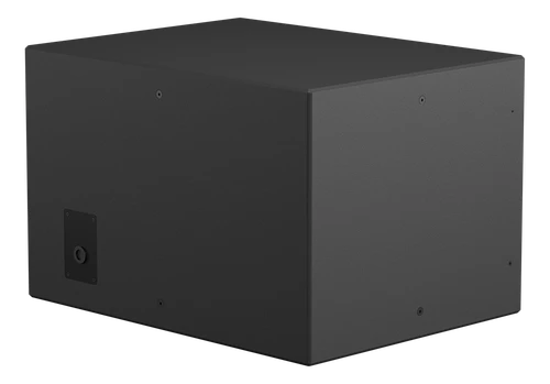 Quest Engineering Qi18S subwoofer, black, side view