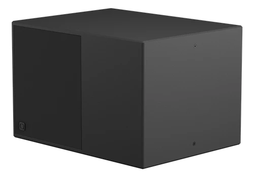 Quest Engineering Qi18S subwoofer, black, rear with Euroblock connector