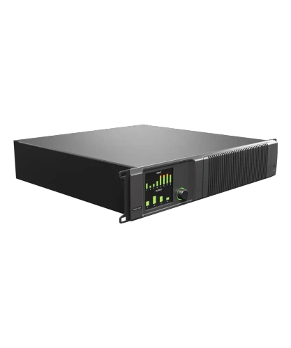 Quest Engineering QXD-10KD DSP amplifier, angled view