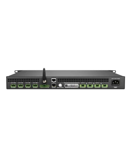 Quest Engineering QXD-2KD DSP amplifier, front panel detail