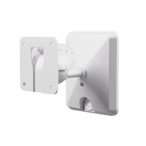 Quest UB1XW wall bracket in white, pan and tilt speaker mount