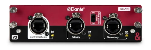 Allen & Heath Dante 128x128 card front panel