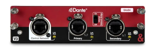 Allen & Heath Dante 64x64 card front panel