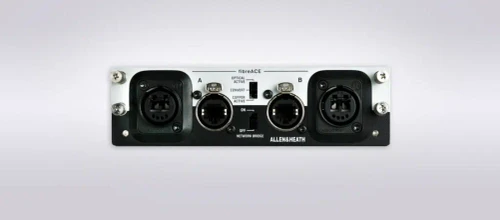 fibreACE card front panel with opticalCON