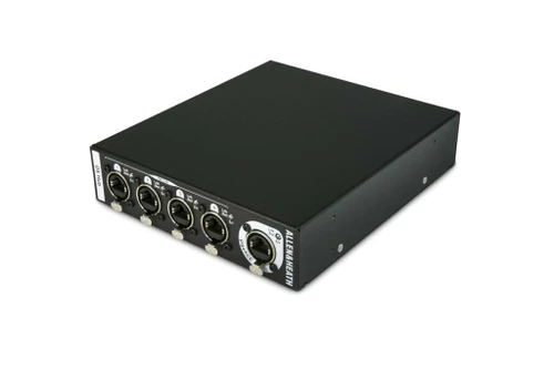 DX Hub half rack unit three quarter view