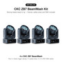 CKC Lighting ZB7 BeamWash Kit: Moving Heads with Clamps, Safety Wires and DMX