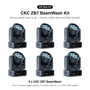 CKC Lighting ZB7 BeamWash Kit: Moving Heads with Clamps, Safety Wires and DMX