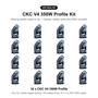 CKC Lighting V4 Profile Kit: 350W LED Profile Moving Heads with Clamps, Safety Wires and DMX