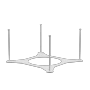 Quest Engineering MP10SW mounting plate for MX10S subwoofer, white