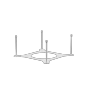 Quest Engineering MP6SW mounting plate for MX6S subwoofer, white