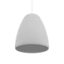 Quest Engineering MX6P pendant speaker, white, underside showing grille