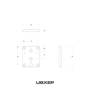 Quest UBXEP extension plate line drawing with dimensions