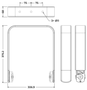 Quest VBRQi10 vertical bracket line drawing with dimensions