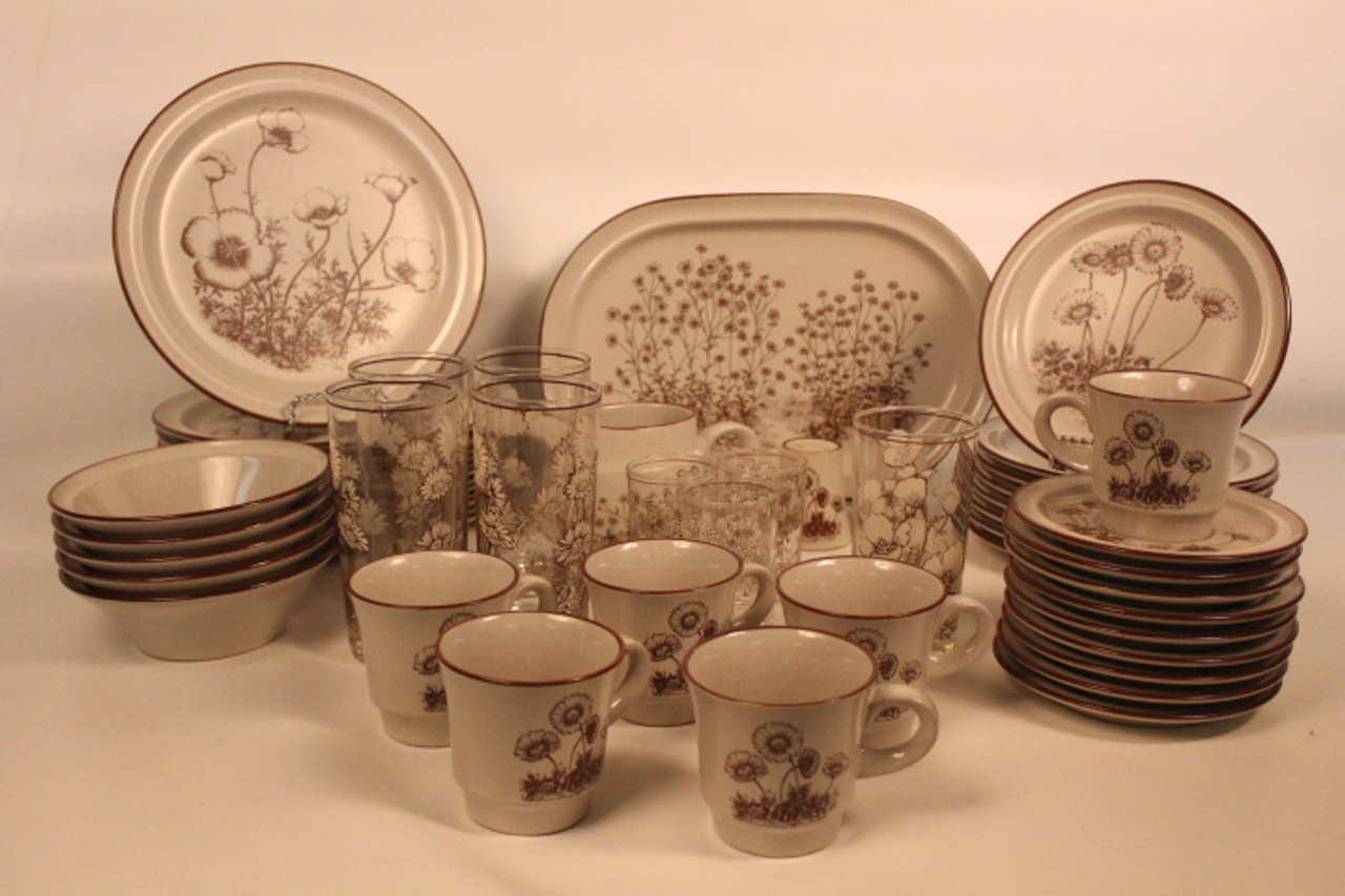 Noritake Stoneware Desert Flowers Vintage Set of 23 Pieces Made in Japan -  Etsy