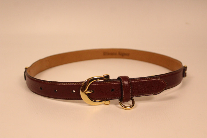Vintage , Etienne Aigner, women’s wide tan leather belt, size M Etienne Aigner Womens Leather Belt Dark Brown GoldTone  main image 3