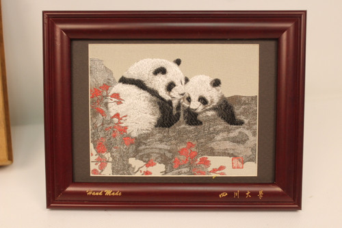 Handmade Shu Brocade Embroidery Framed