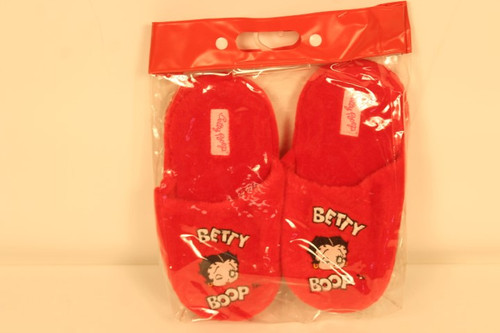 Betty Boop Red Plush Scuffs/Slippers