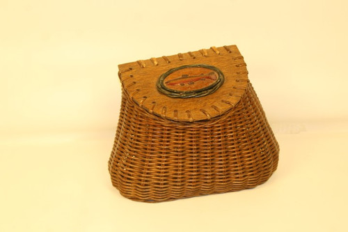 Vintage Wicker Fishing Basket
