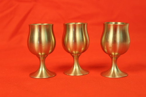Oriental Pewter 97% SN Malaysia Stemmed Shot Glasses