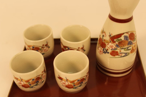Vintage Hand painted Sake Set