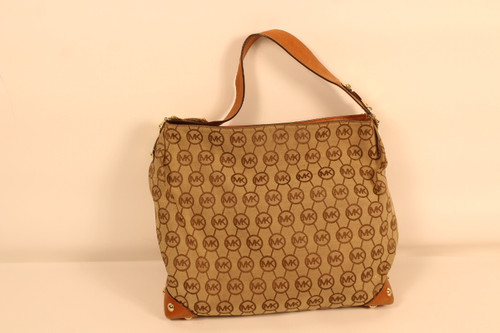 Michael Kors Brown/Tan Signature Satchel