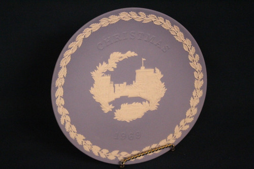 Wedgwood Blue Jasperware 1969 Christmas Plate