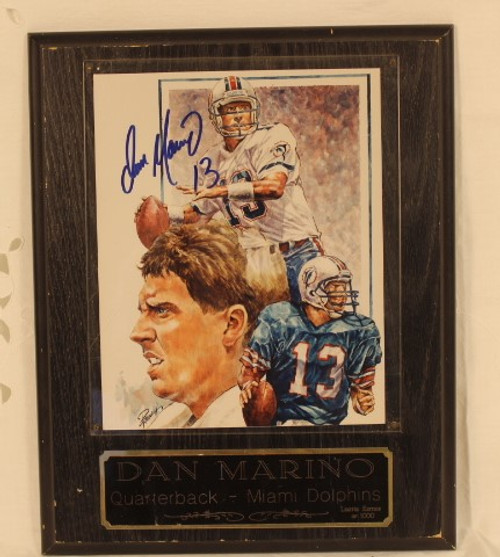 Autographed Dan Marino Plaque