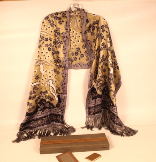 Novica 100% Silk Batik Shawl