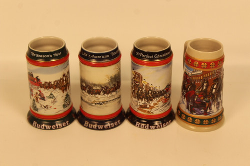 Collectable Holiday Budweiser Steins