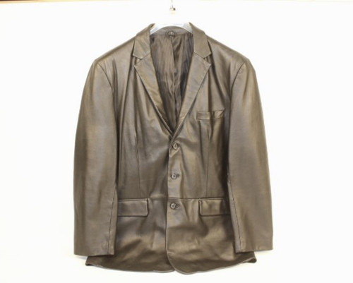 Men's Alfani for Macy's Black Leather Blazer