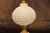 12.5" White Glass Hobnail Lamp