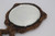 Vintage Faux Bois Hand Mirror 9"