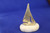 Solid Brass Sailboat on Marble Disc Paperweight