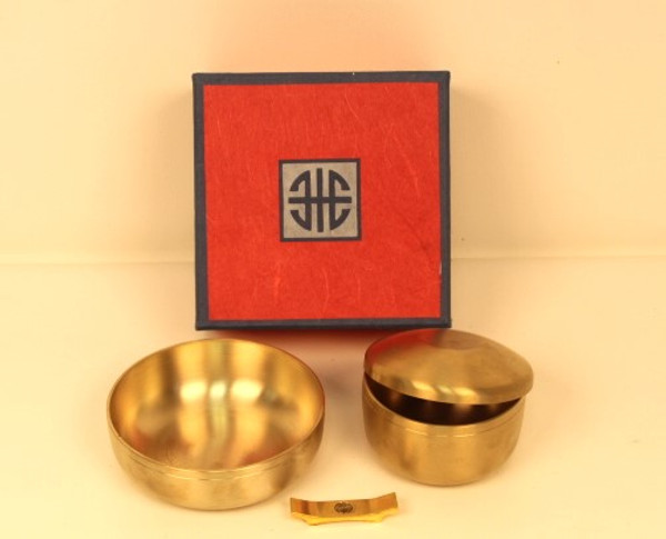 Korean Bronzeware Yugi Bowl Set