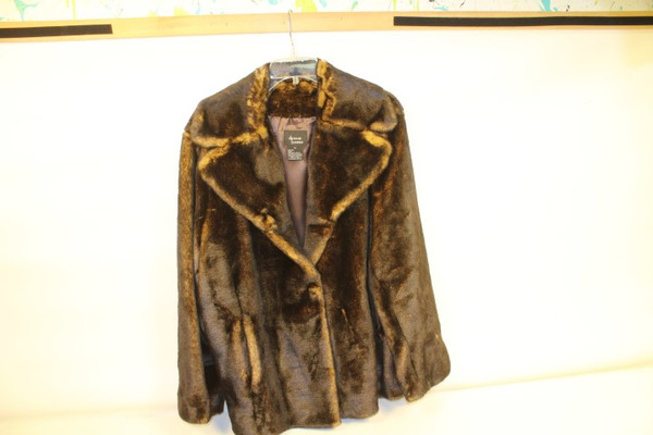 Dennis Basso Faux Fur Coat Women's size 1X