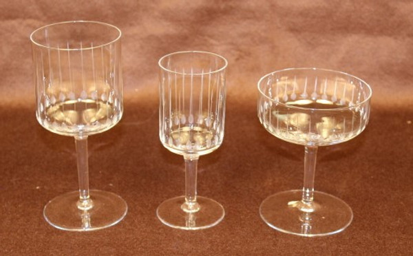 Vintage Crystal Stemware Set 33 pieces