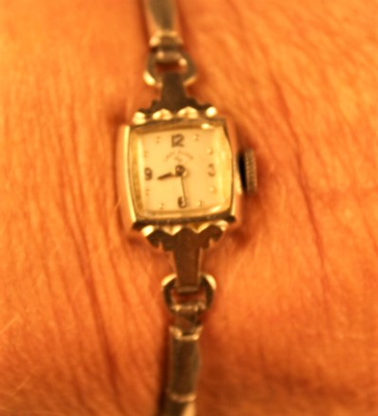 Lady Elgin 14K White Gold Watch