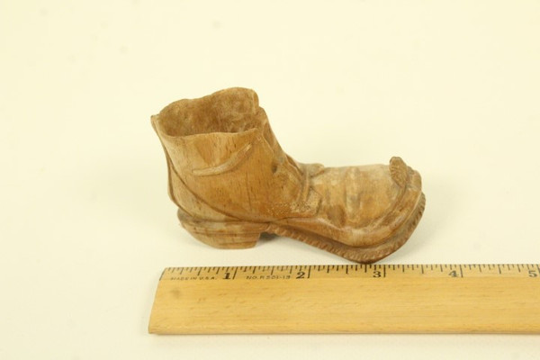 Hand Carved Wooden Boot/Shoe