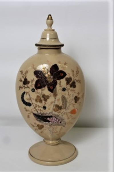 "RARE" Vintage Asian Porcelain Lidded Vase