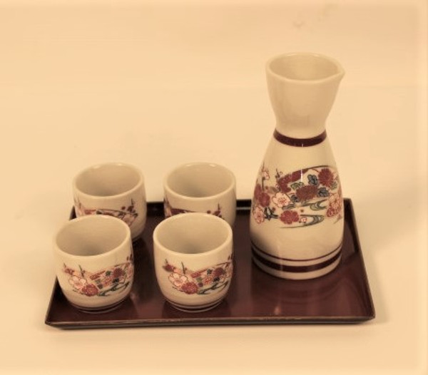 Vintage Hand painted Sake Set